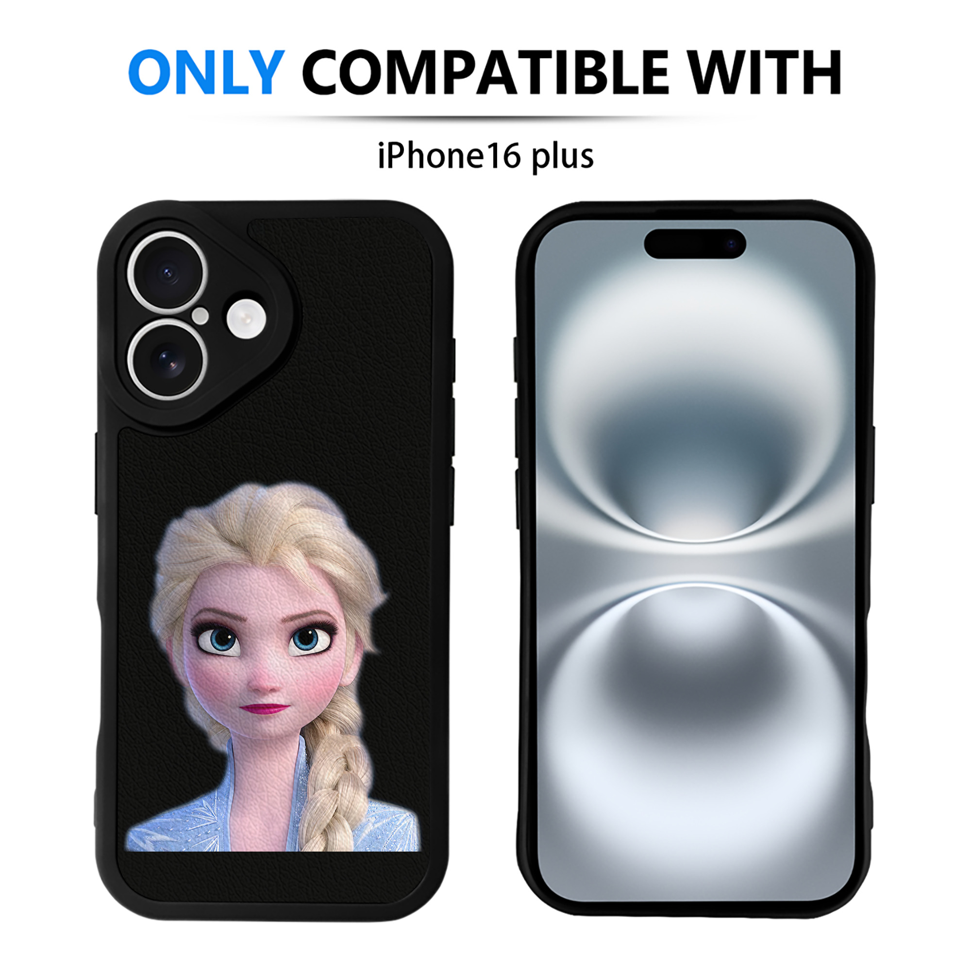 （画像用） アナと雪の女王 アンナ エルサ Frozen Anna Elsa 【iPhone 16シリーズ対応】シリコンスマホケース（レザー調） 材質：シリコン